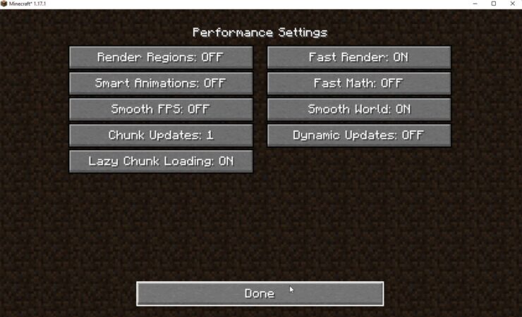 Performance+Settings